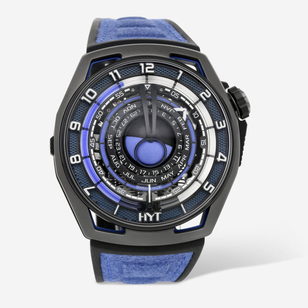 HYT Moon Runner Super Nova Blue Titanium Limited Edition Manual Wind Men's Watch H02758-A - THE SOLIST