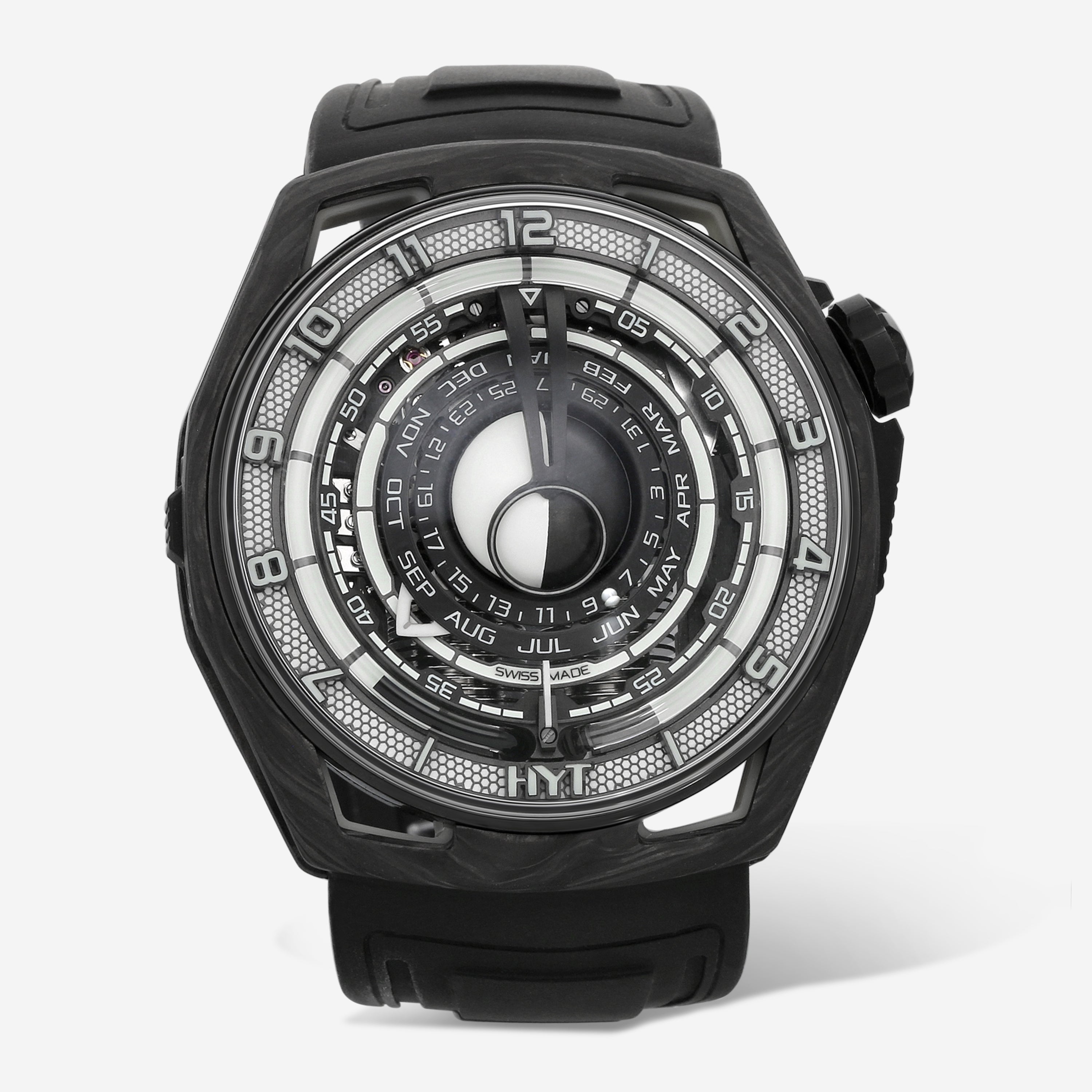 HYT Moon Runner White Neon Carbon & Tec Light Limited Edition Manual Wind Men's Watch H02800-A - THE SOLIST