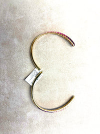 Alberto Milani Ombre 18K Yellow Gold Diamond & Pink Sapphire Bypass Cuff Bracelet G0062E