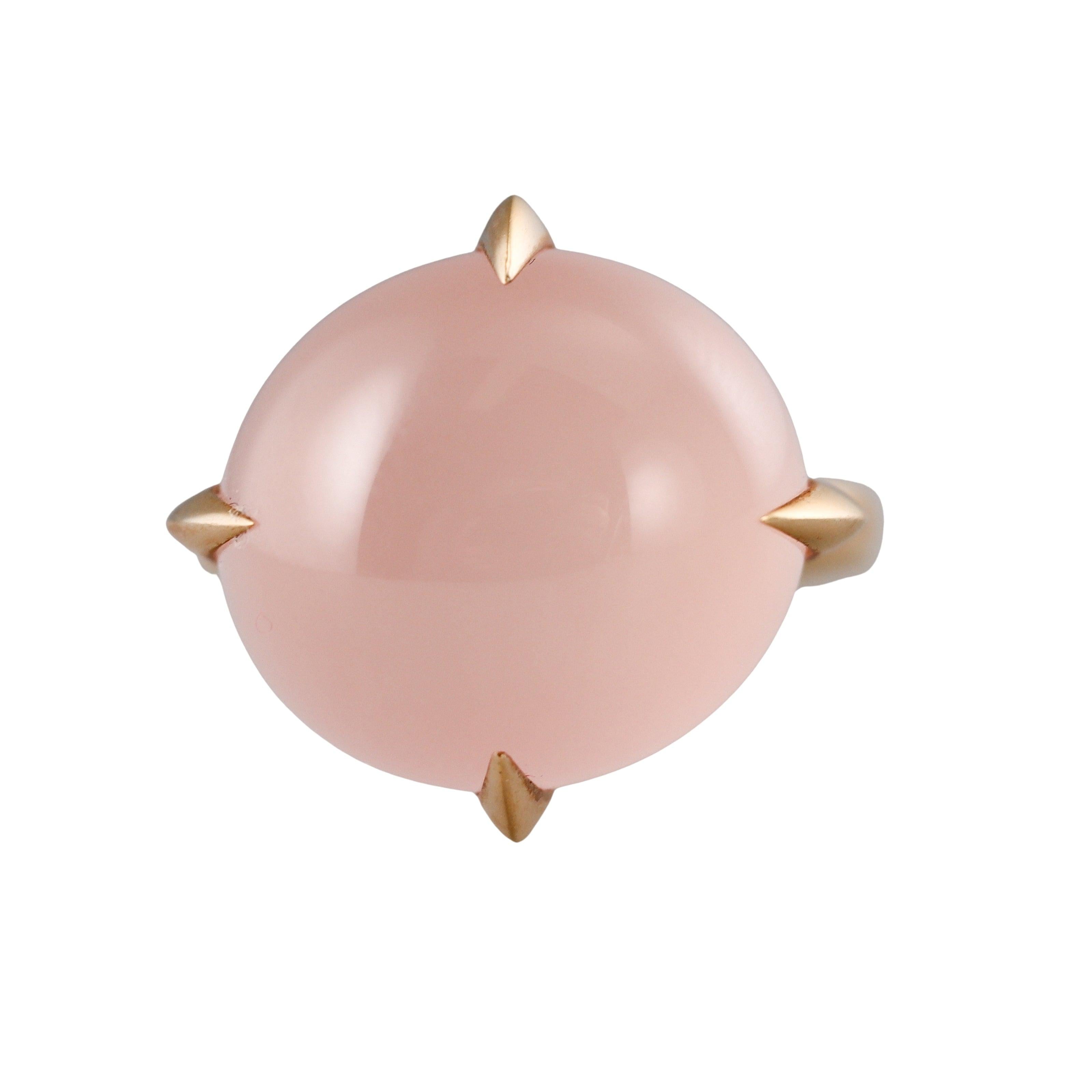 Pomellato Veleno 18K Rose Gold Rose Quartz Ring Sz. 7 A.B303/07/QR-100 - THE SOLIST