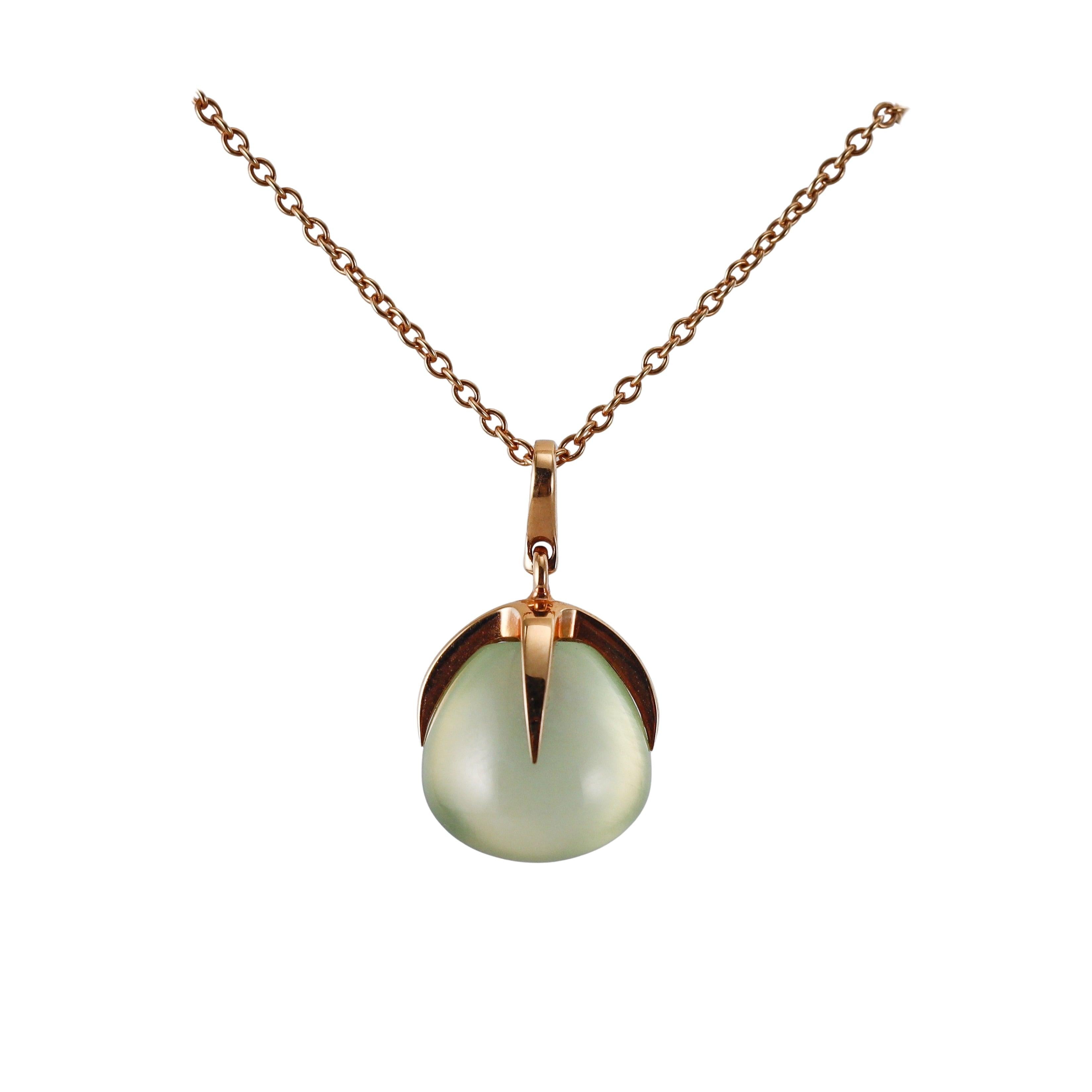 Pomellato Veleno 18K Rose Gold Prasiolite Pendant Necklace F.A601/07-118 - THE SOLIST