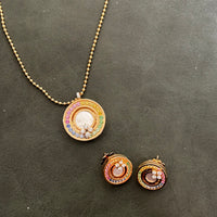 Roberto Coin Love in Verona 18K Rose Gold Diamond & Rainbow Gemstone Stud Earrings 8883116AXERX