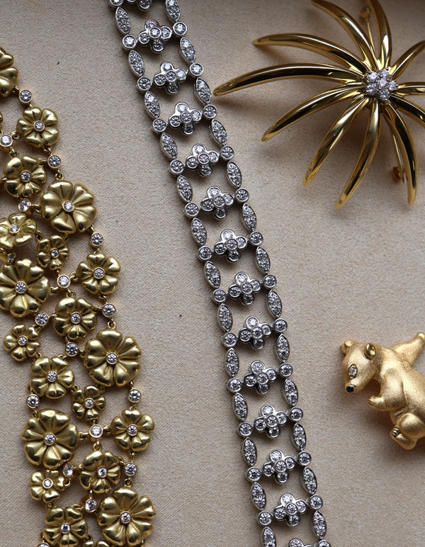 Suna Platinum Diamond Lace Bracelet B3661P - THE SOLIST