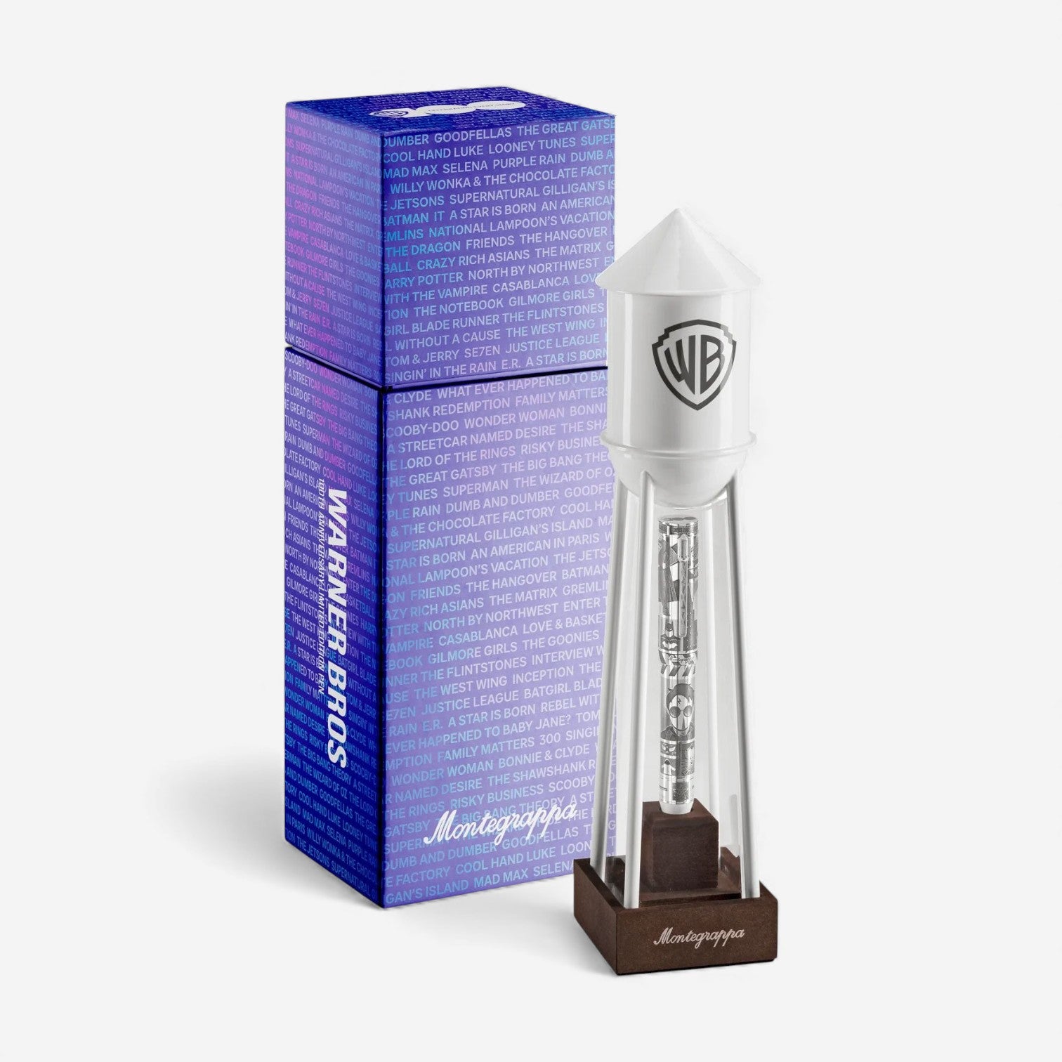 Montegrappa Warner Bros. 100th Anniversary Limited Edition Silver & White Fountain Pen (EF) ISWBN1SE