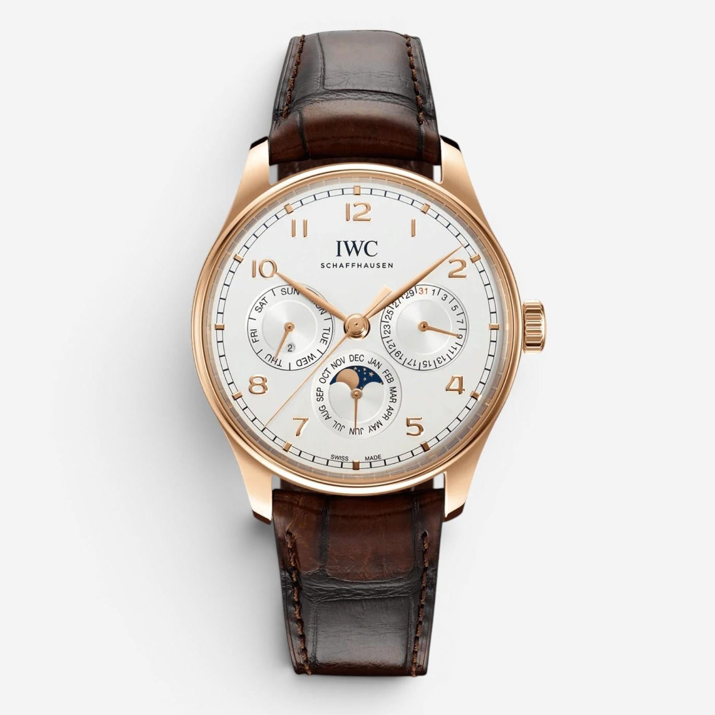 IWC Portugieser Perpetual Calendar 18K Rose Gold Automatic Men's Watch IW344202