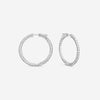 Ina Mar 14K White Gold Diamond Round Hoop Earrings E1139C-FW-300F - THE SOLIST