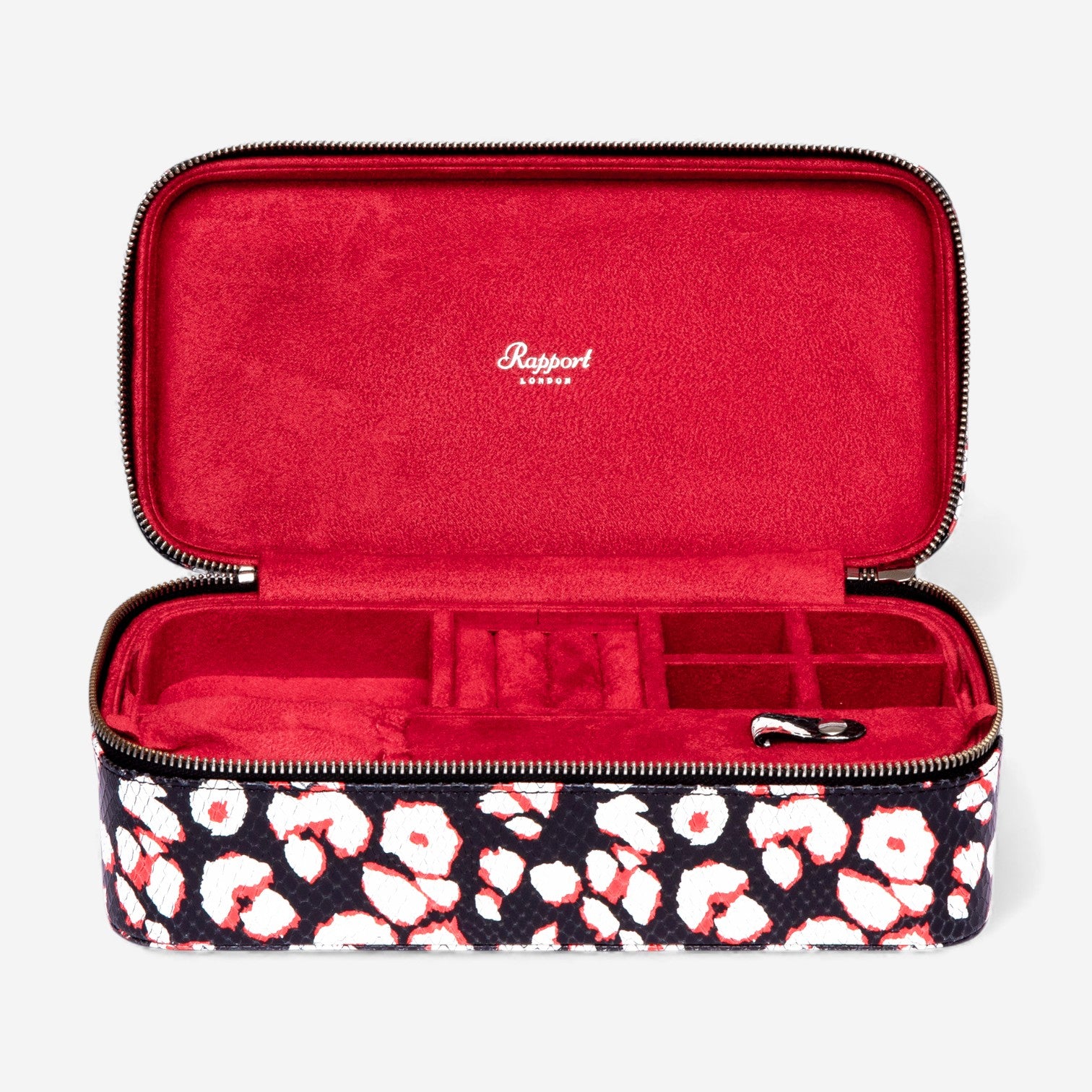 Rapport London Sloane Rose Textured Leather Jewelry Zip CaseJ175