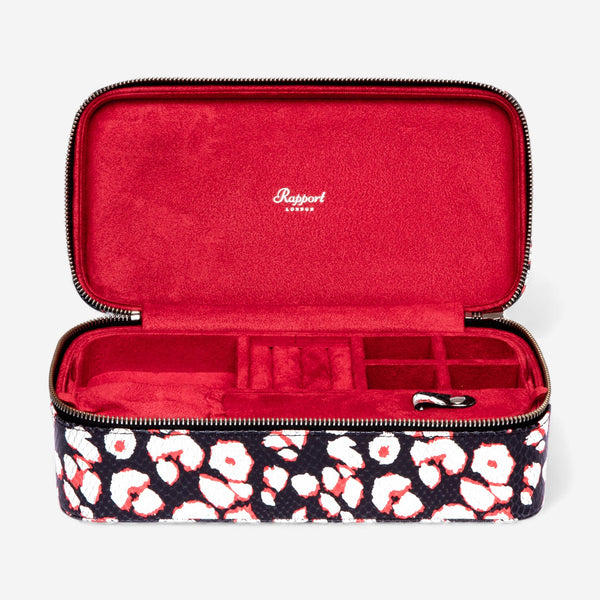 Rapport London Sloane Rose Textured Leather Jewelry Zip CaseJ175