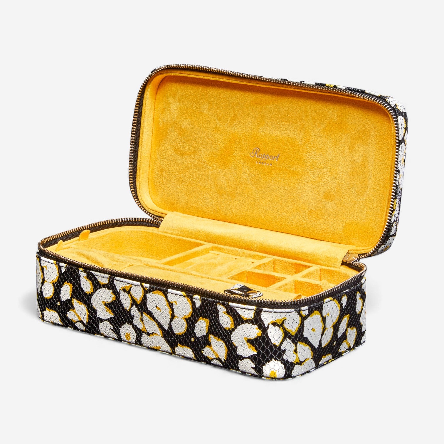 Rapport London Sloane Citrus Textured Leather Jewelry Zip Case J176