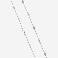 Ina Mar 14K White Gold Diamond Bezel Station Necklace N1135B-FW-050F - THE SOLIST