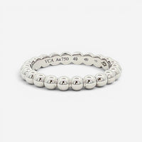 Van Cleef & Arpels Perlée Pearls of Gold Medium 18K White Gold Ring Sz. 5 VCARN9