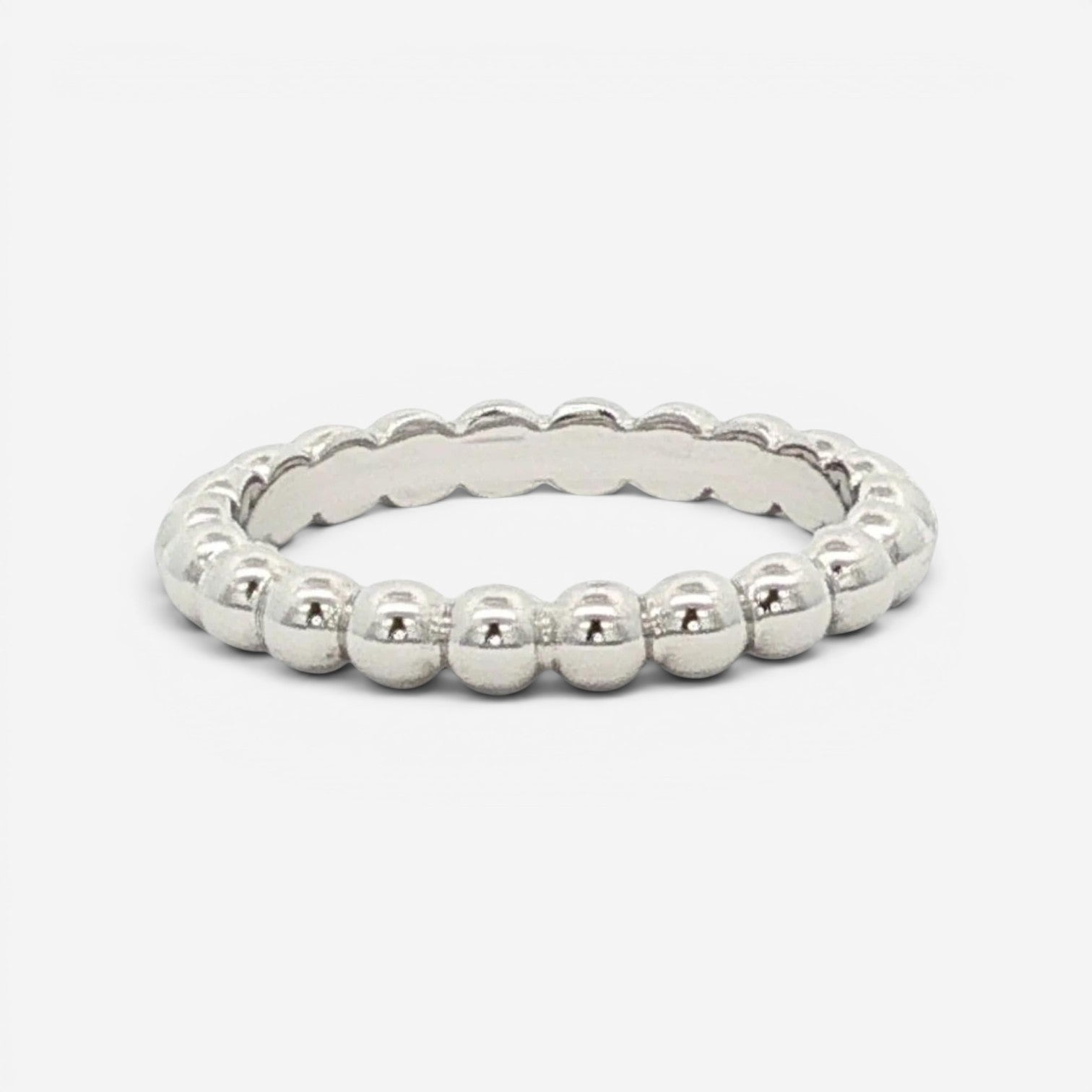 Van Cleef & Arpels Perlée Pearls of Gold Medium 18K White Gold Ring Sz. 5 VCARN9