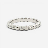 Van Cleef & Arpels Perlée Pearls of Gold Medium 18K White Gold Ring Sz. 5 VCARN9