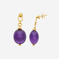 Goshwara Freedom 18K Yellow Gold Amethyst Tumble Earrings JE0125-AM - THE SOLIST