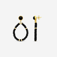 Goshwara G-One 18K Yellow Gold Black Onyx & Diamond Drop Earrings JE0411-OX-Y