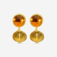 Goshwara Rock N Roll 18K Yellow Gold Citrine Drop Earrings JE0184-CT