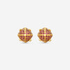 Goshwara 18K Yellow Gold Ruby and Diamond Stud Earrings JE0231-RU-Y