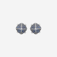 Goshwara 18K White Gold Diamond and Sapphire Stud Earrings JE0231-SA-W
