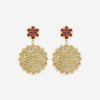 Goshwara G-One 18K Yellow Gold Opal, Rubellite & Diamond Earrings JE0355-OP-RB
