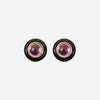 Goshwara 18K Yellow Gold Amethyst & Onyx Cabochon Studs JE0540-AM-OX-Y