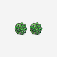 Goshwara G-One 18K White Gold Tsavorite Studs Earrings JE0609-TSAVW