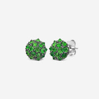 Goshwara G-One 18K White Gold Tsavorite Studs Earrings JE0609-TSAVW
