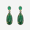 Goshwara G-One 18K Yellow Gold Emerald & Diamond Drop Earrings JE0614-EMENBLKY