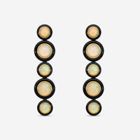 Goshwara G-One 18K Yellow Gold Opal & Onyx Drop Earrings JE0628-OPOXY