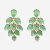 Goshwara G-One 18K Yellow Gold Carved Emerald Leaf & Diamond Earrings JE0708-EMY - THE SOLIST