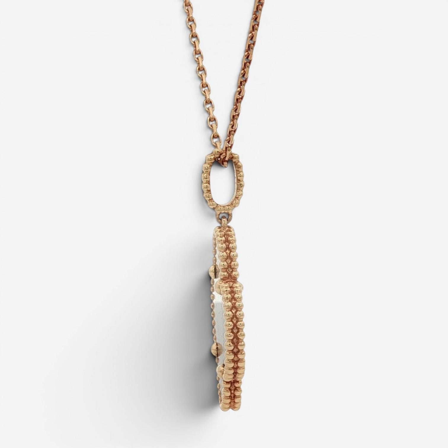 Van Cleef & Arpels Magic Alhambra Letterwood 1 Motif Pendant Necklace VCAR03M700