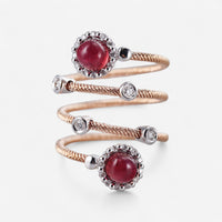 Tavanti 18K Rose & White Gold Diamond & Pink Tourmaline Ring Sz. 7.5 JF-20-0062F-114