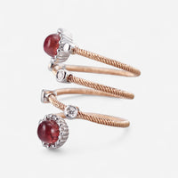 Tavanti 18K Rose & White Gold Diamond & Pink Tourmaline Ring Sz. 7.5 JF-20-0062F-114