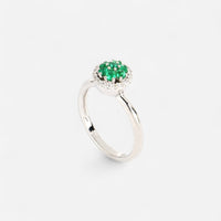 Tavanti Classici 18K White Gold Diamond & Emerald Ring Sz. 8 JF-20-0179F-145