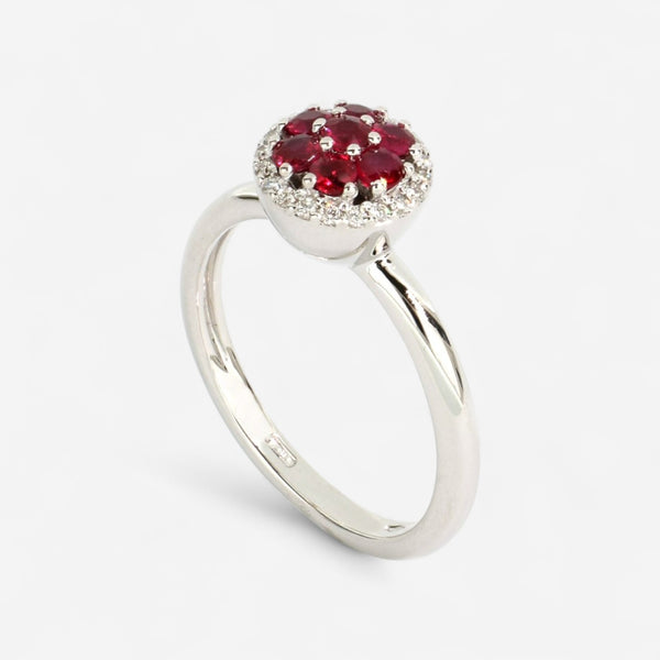 TAVANTI - 18KT White Gold, Brill, Ruby Ring ( Diamonds 0.12ctw G Si, Ruby)-JF-20-0179F - 143

Ring size 8, top 9.5mm. - THE SOLIST