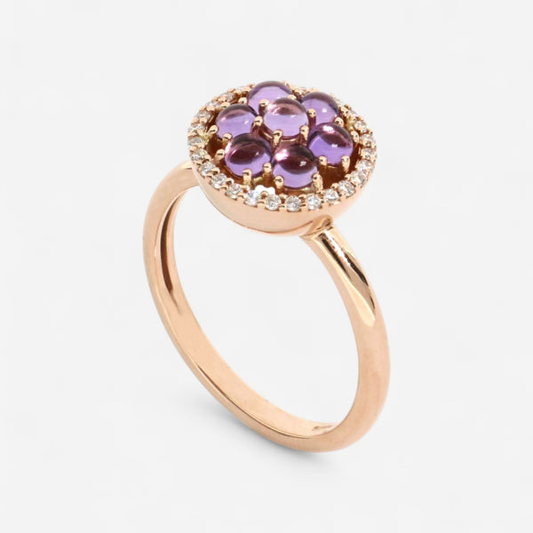 TAVANTI - 18KT Rose Gold, Brill, Amethyst Ring ( Diamonds 0.16ctw G Si, Amethyst)-JF-20-0180F - 153

Ring size 8, top 12mm. - THE SOLIST