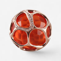 Tavanti 18K Rose Gold Diamond & Red Crystal Statement Ring Sz. 7 JF-20-0196F-28