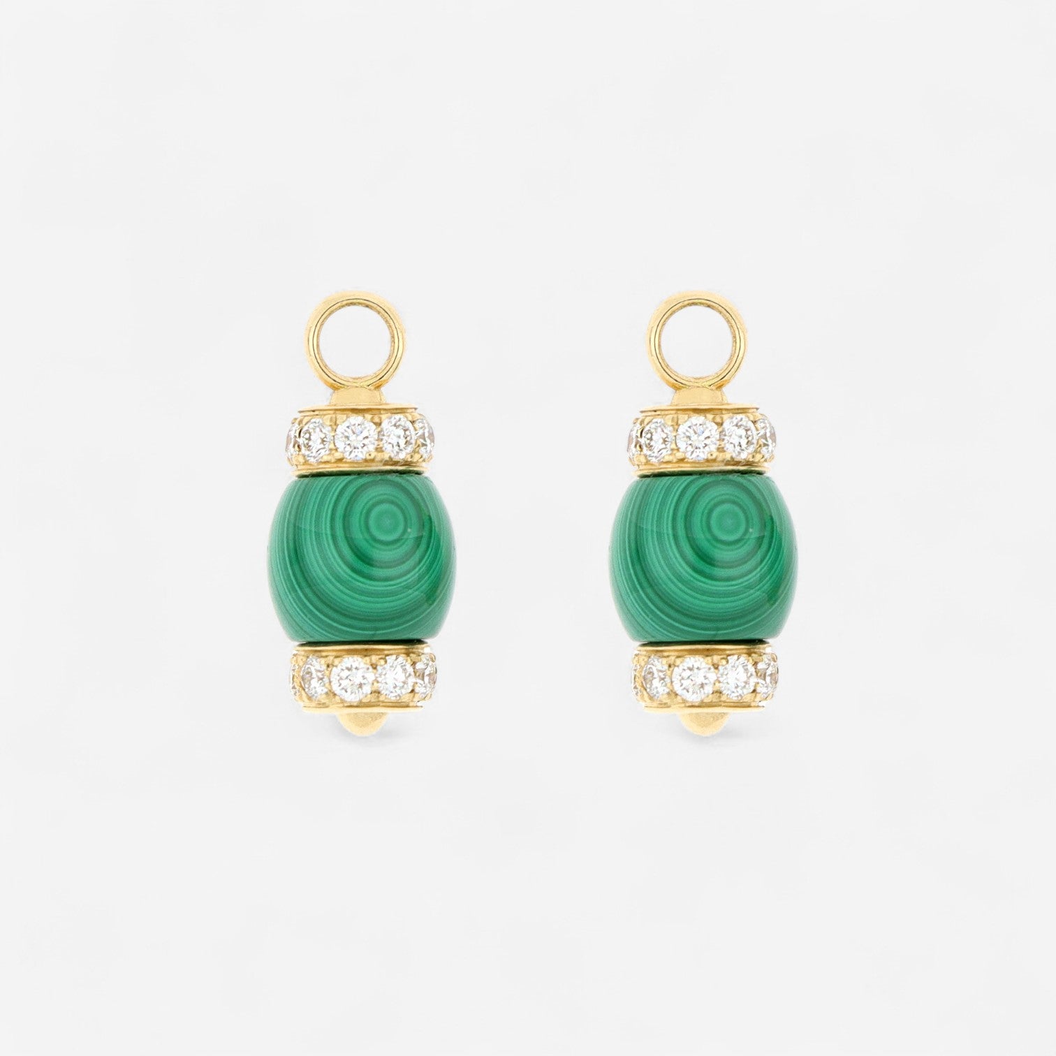 Tavanti 18K Yellow Gold Diamond & Malachite Earrings JF-75-1192-MA-Y-46