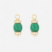 Tavanti 18K Yellow Gold Diamond & Malachite Earrings JF-75-1192-MA-Y-46