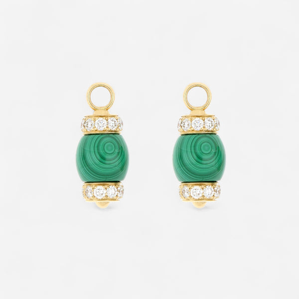 Tavanti 18K Yellow Gold Diamond & Malachite Earrings JF-75-1192-MA-Y-46