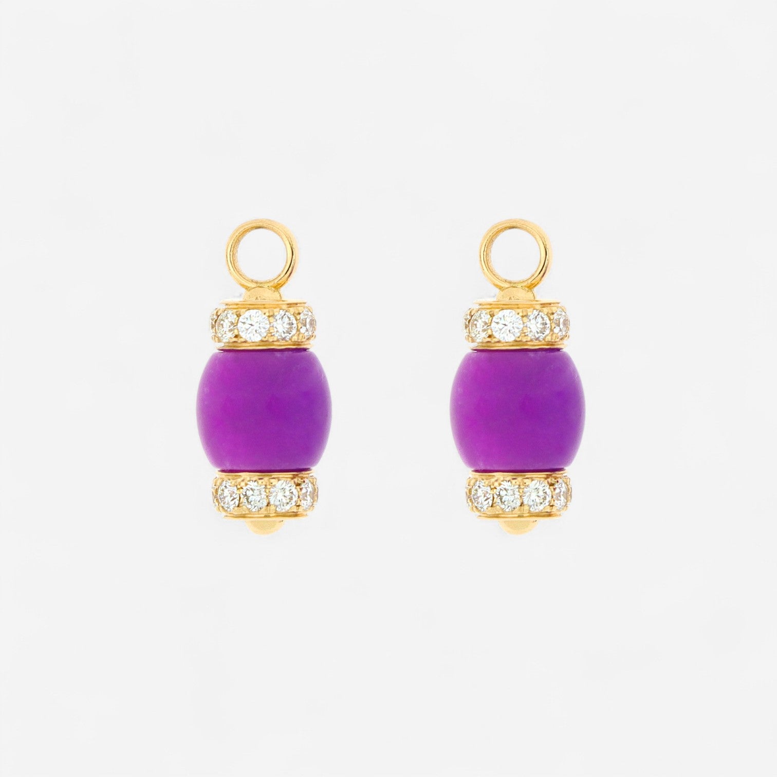 Tavanti 18K Yellow Gold Diamond & Pink Jade Earrings JF-75-1192-PJ-Y-49