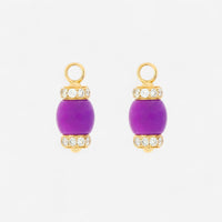 Tavanti 18K Yellow Gold Diamond & Pink Jade Earrings JF-75-1192-PJ-Y-49