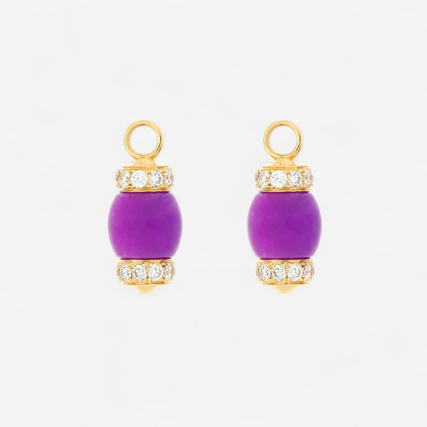 Tavanti 18K Yellow Gold Diamond & Pink Jade Earrings JF-75-1192-PJ-Y-49