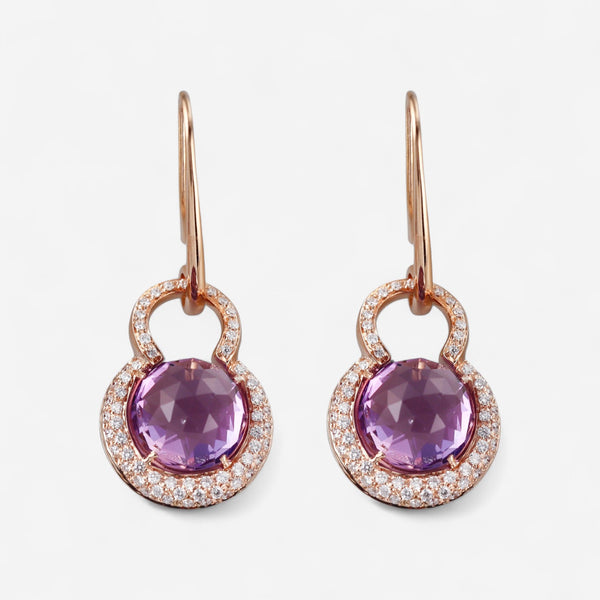 TAVANTI - 18KT Rose Gold, Brill, Amethyst Earring ( Diamonds 1.0ctw G Si, Amethyst)-JF-75-0895F - 117

Earrings are 45mm 18mm. - THE SOLIST
