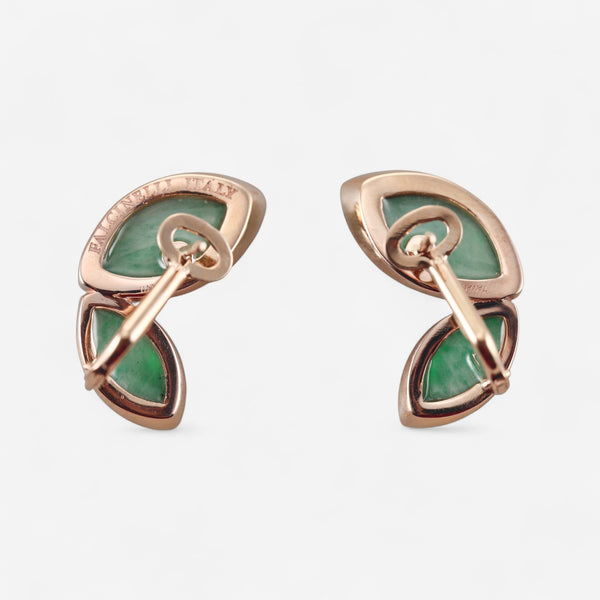 Tavanti Les Papillons 18K Yellow Gold Diamond, Green Aventurine & Rock Crystal Earrings JF-75-1110F-2