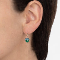 TAVANTI - 18KT Rose Gold, Brill, Green Onix, Paraiba Earring ( Diamonds 0.04ctw G Si, Paraiba Topaz, Green Onyx)-JF-75-1114F - 91

Earrings are 32mm long. - THE SOLIST