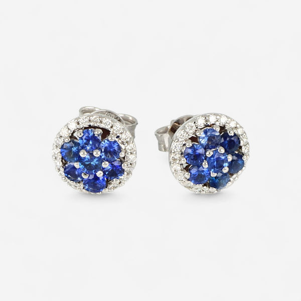 TAVANTI - 18KT White Gold, Brill, Sapphire Earring ( Diamonds 0.24ctw G Si, Sapphire)-JF-75-1139F - 146

Earrings are 9.5mm. - THE SOLIST