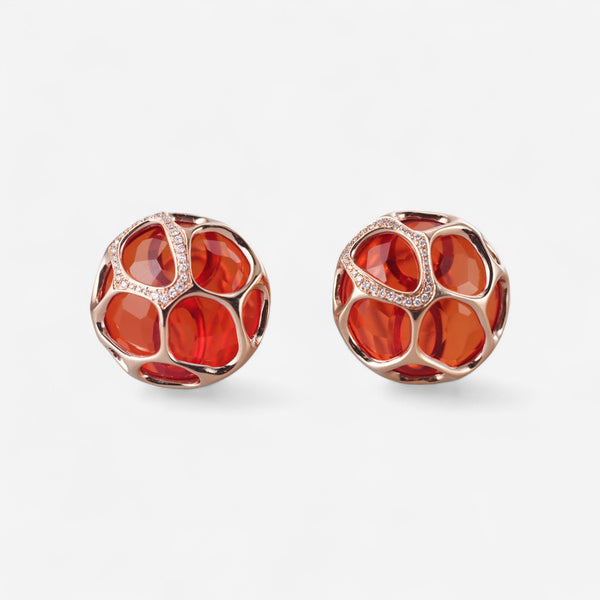 TAVANTI - 18KT Rose Gold, Brill, Red Crystal Earring ( Diamonds 0.24ctw G Si, Red Crystal)-JF-75-1158F - 29

Earrings are 23mm. - THE SOLIST