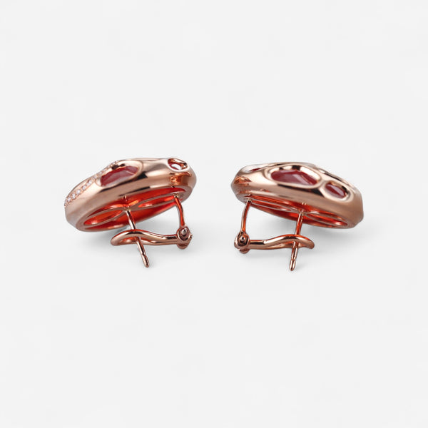 TAVANTI - 18KT Rose Gold, Brill, Red Crystal Earring ( Diamonds 0.24ctw G Si, Red Crystal)-JF-75-1158F - 29

Earrings are 23mm. - THE SOLIST