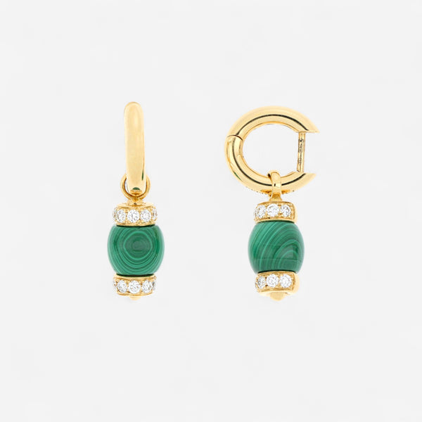 Tavanti 18K Yellow Gold Diamond & Malachite Earrings JF-75-1192-MA-Y-46