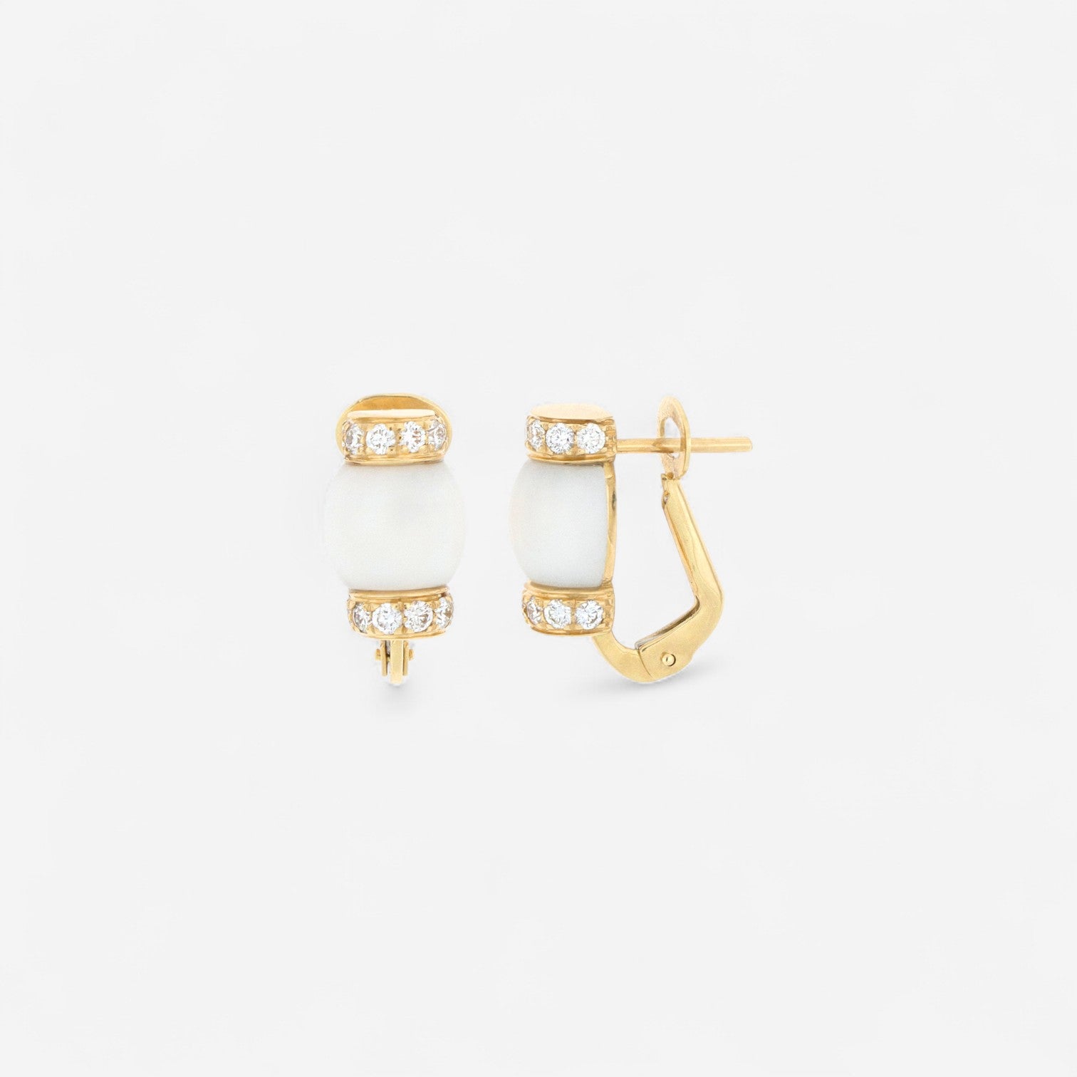 Tavanti Le Carrousel 18K Yellow Gold Diamond & Howlite Earrings JF-75-1195-HO-Y-35